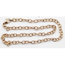 Manufacturer Direct Rose Gold 3mm Stainless Steel Cable Chain